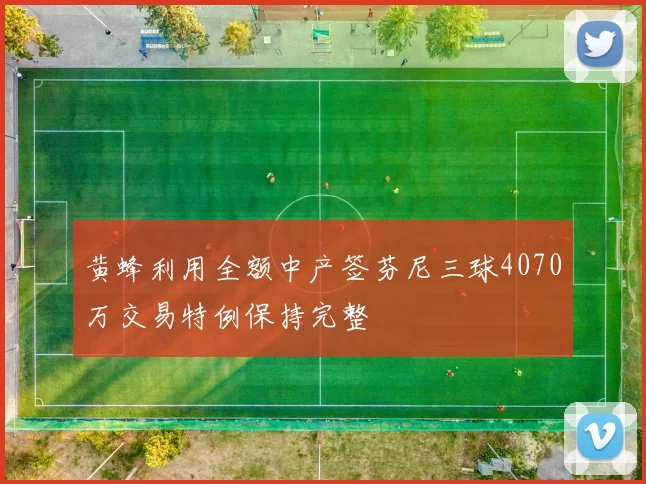 黄蜂利用全额中产签芬尼三球4070万交易特例保持完整